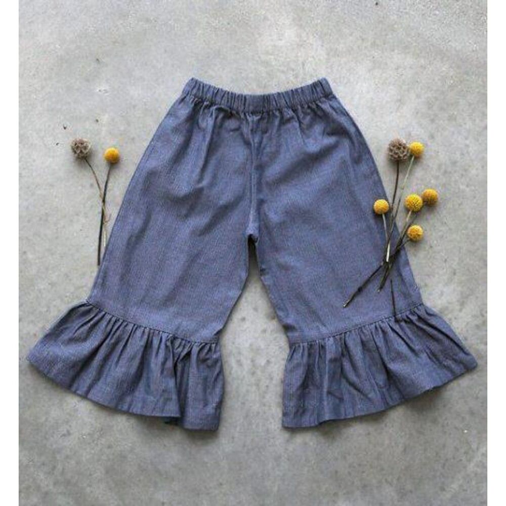 NEW Matilda Jane girls 6 pants big ruffles herringbone denim jean You & ME